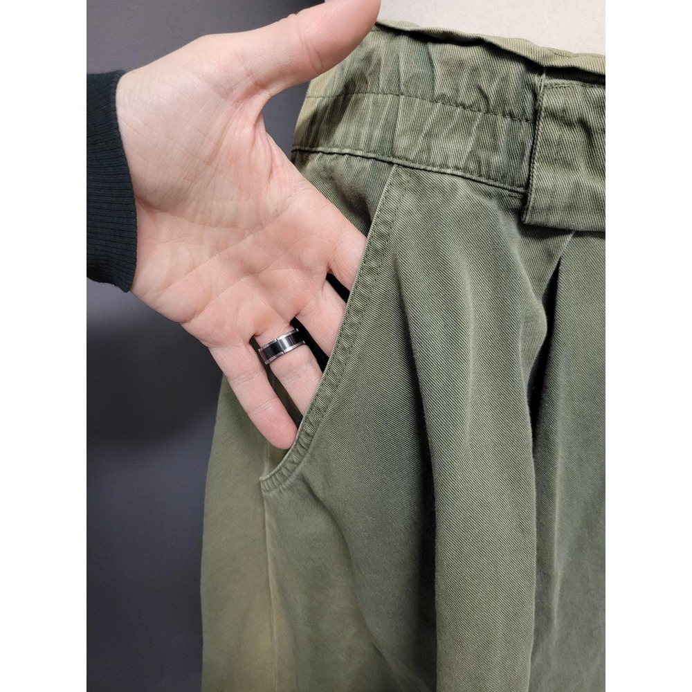 Airport Skirt Olive Green Vintage 90s Cotton Garment Dyed‎ Cargo Utility Small - Picture 2 of 7